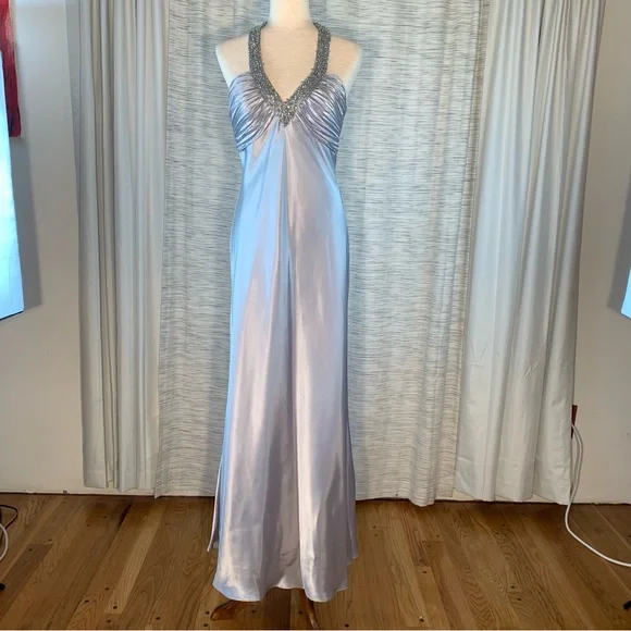 Cache Metallic Silver Halter Dress - Picture 3 of 16